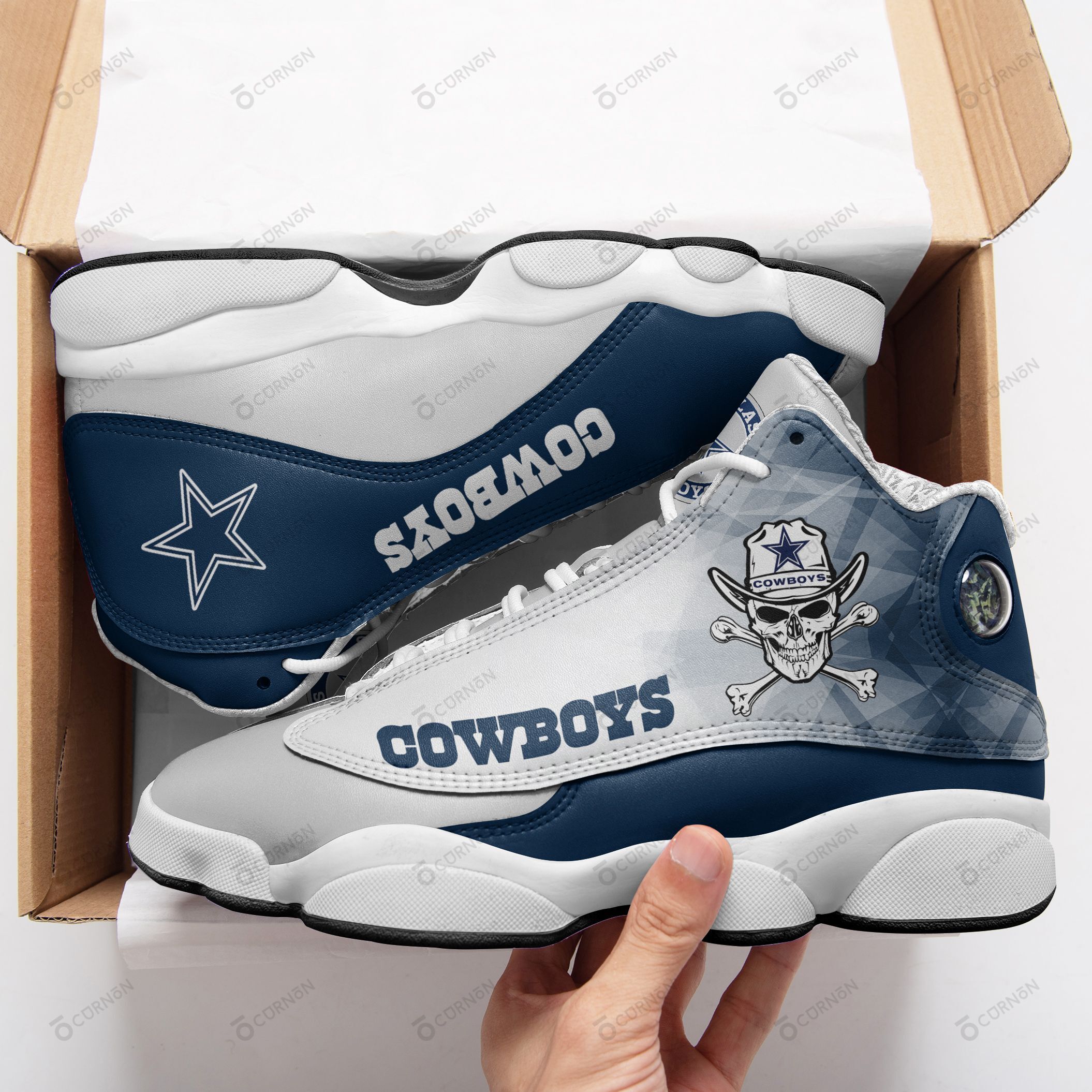 Dallas Cowboys Air JD13 Sneakers 695