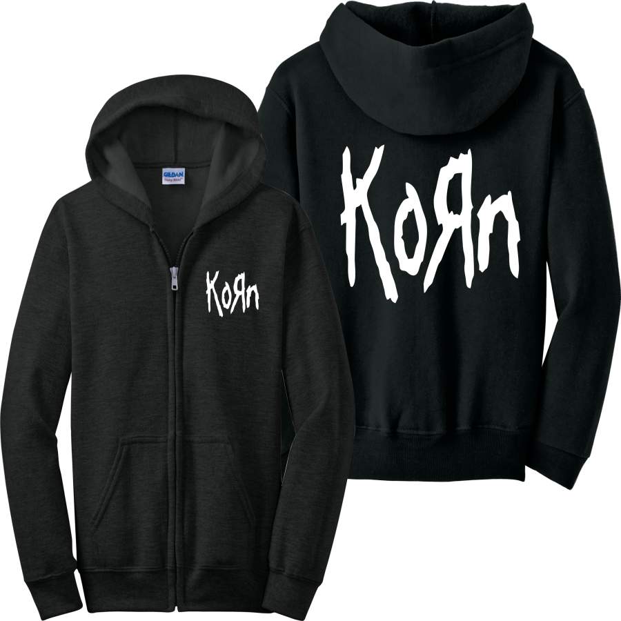 Korn Zip Up Hoodie Metal Rock Nirvana Slipknot Misfits Zipper Sweatshirt