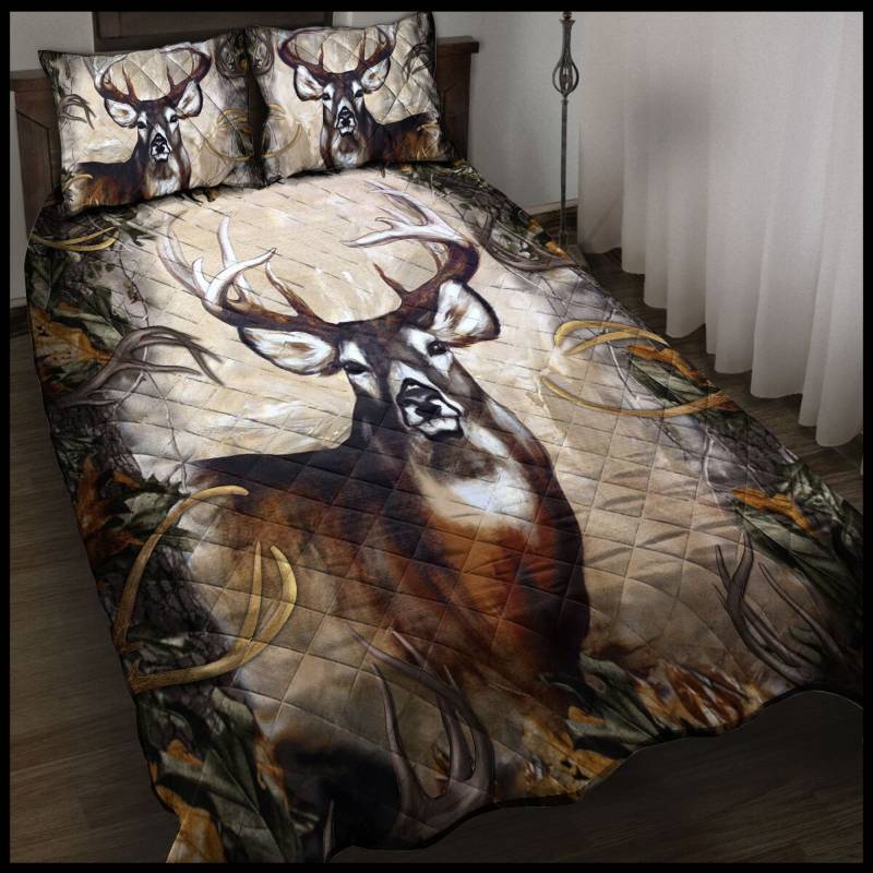 Amazing Deer Hunting G504 – Quilt Bedding Set