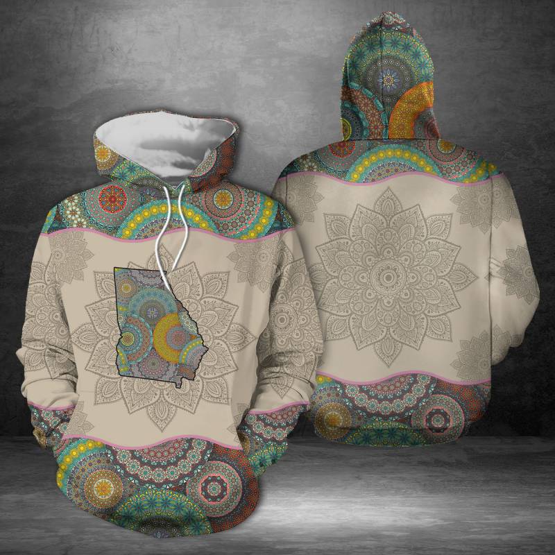 Awesome Georgia Mandala H18508 – All Over Print Unisex Hoodie