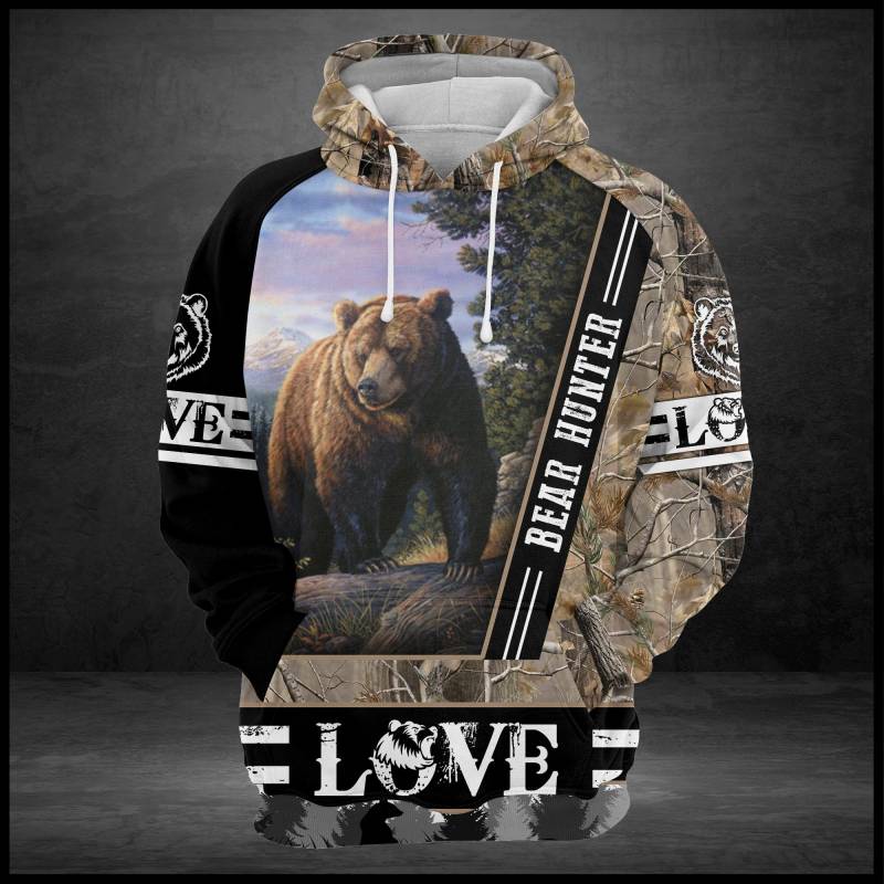 Bear Hunting G529 – All Over Print Unisex Hoodie