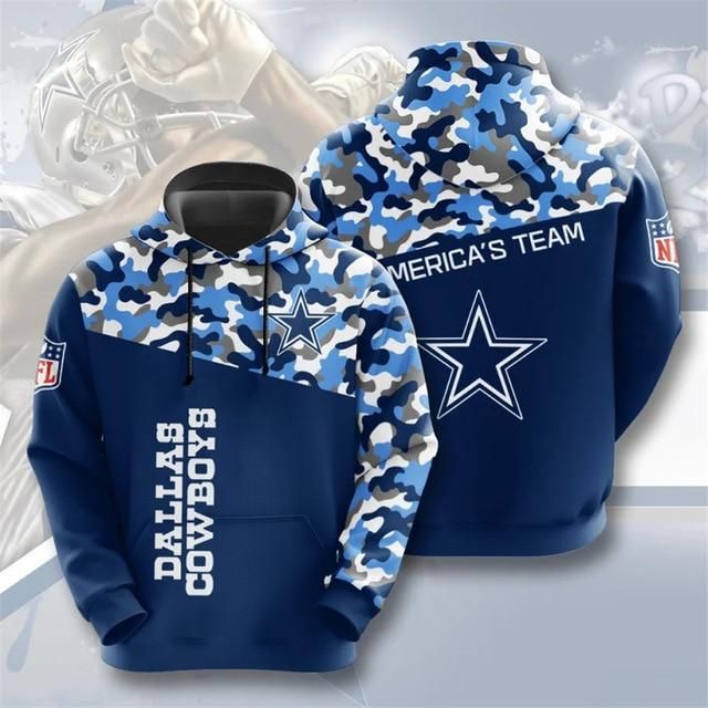 Dallas Cowboys America’s Team Camouflage Casual Hoodie