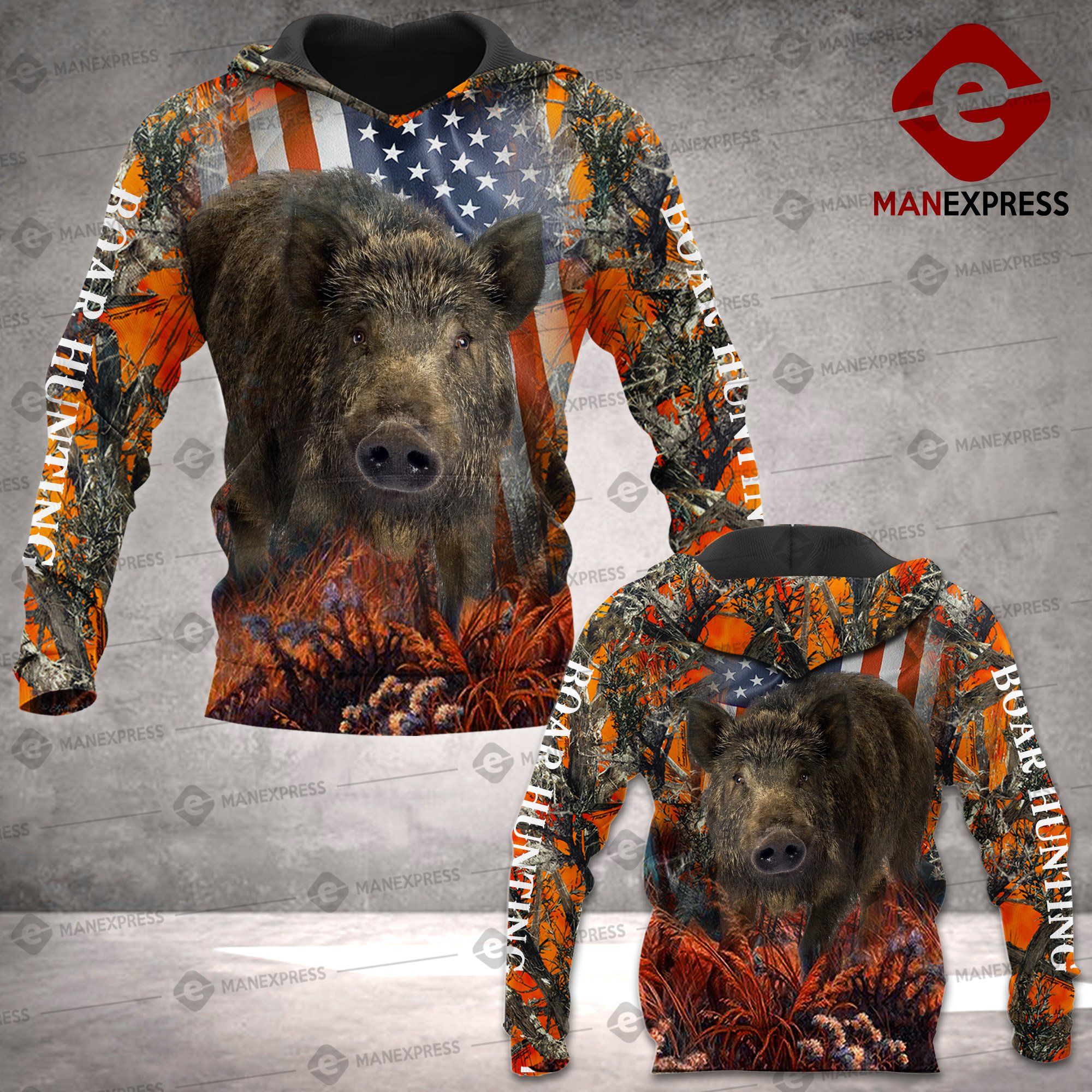 BOAR HUNTING CAMOUFLAGE HOODIE HN2801125