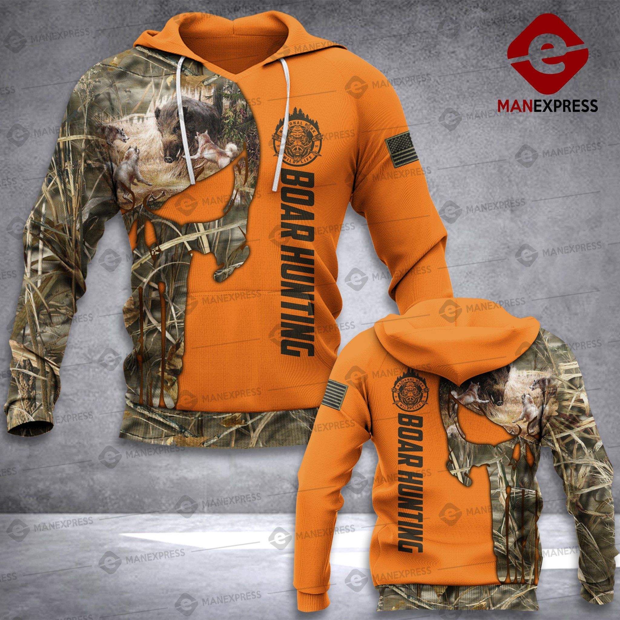 BOAR HUNTING CAMOUFLAGE HOODIE HN2801132