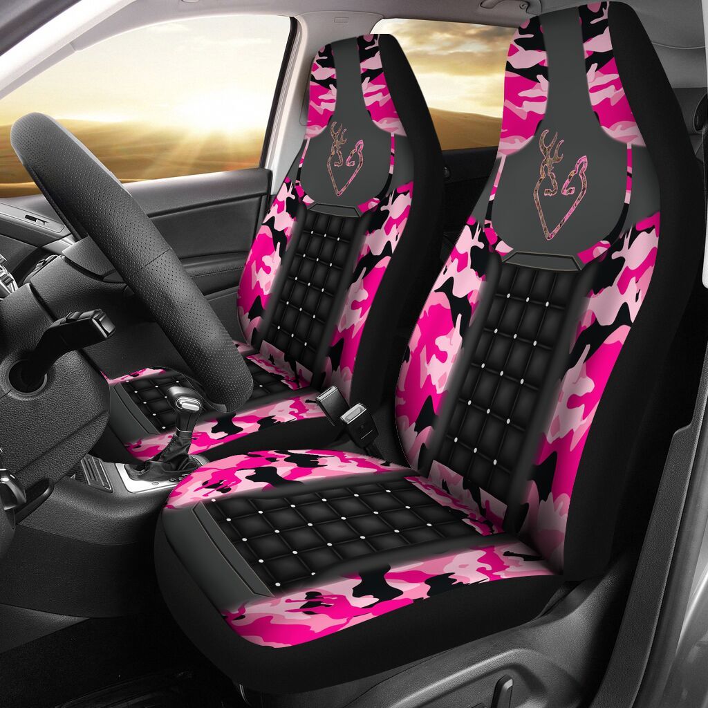 2Thhht-Deer Camo Pink Hunting Car Seat