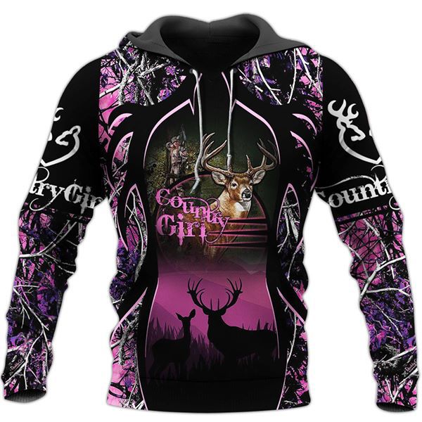 Country Girl Deer Hunting 3D All Over Printed Hoodie – 329Thhht