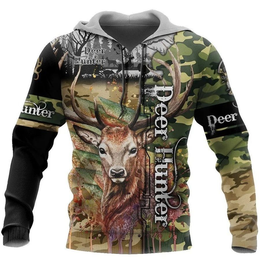 732THHHT-BEAUTIFUL HUNTING CAMO 3D ALL OVER PRINTED SHIRTS