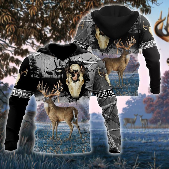 7KKHT-Deer Hunting Hoodie Over Print 3D All Over Printed Shirts