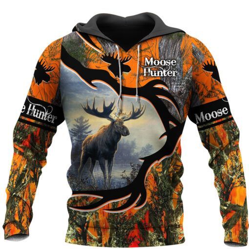 430THHHT-Moose Hunting 3D All Over Printed Shirts