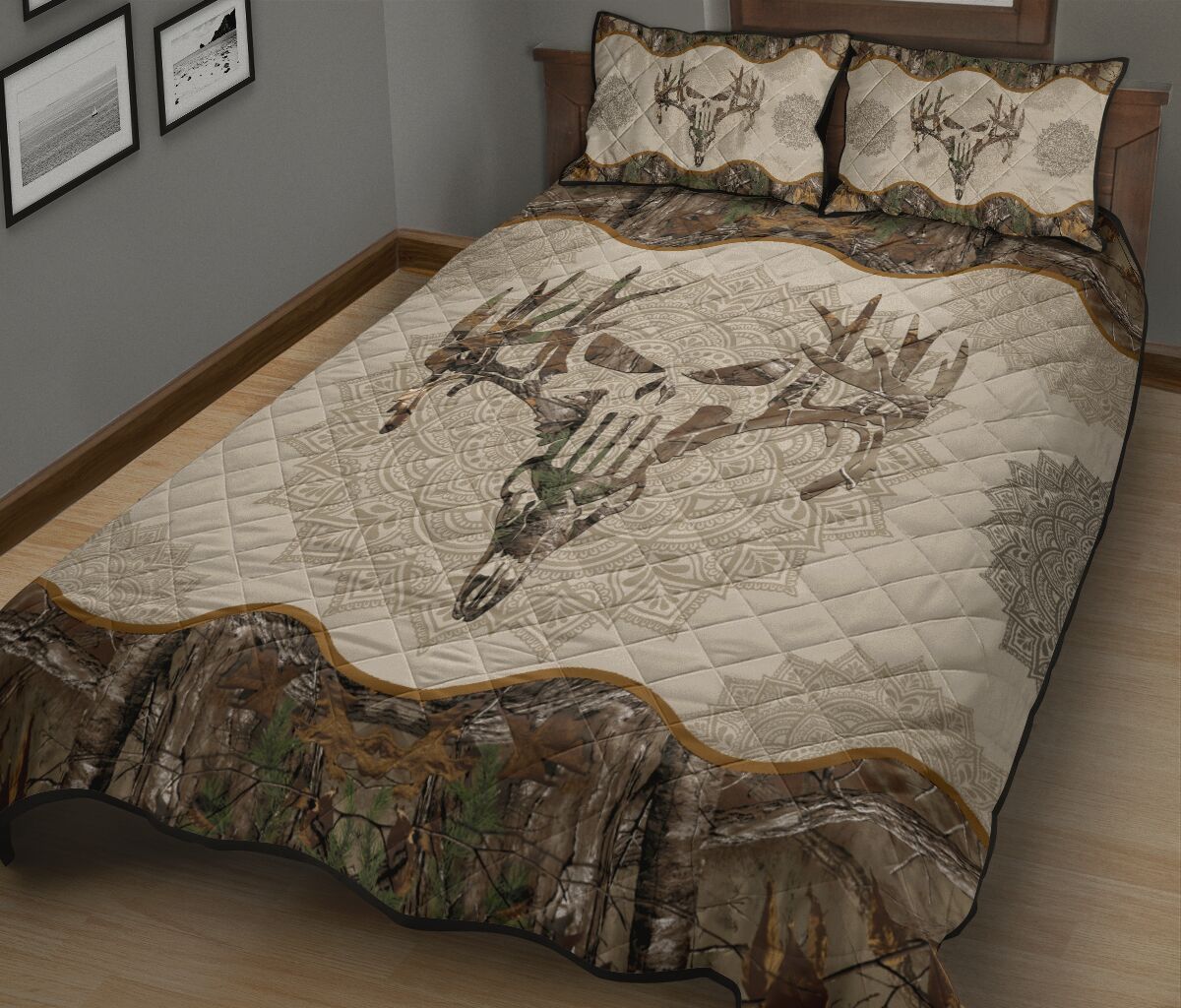 591THHHT – Deer Hunting Skull Quilt Bed Set