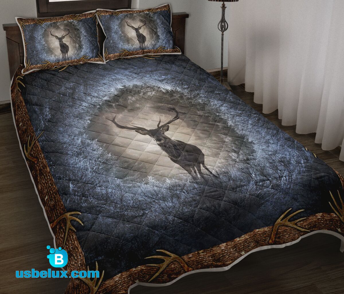 603THHHT – DEER HUNTING WINTER QUILT BED SET