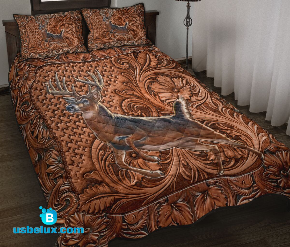 678THHHT – DEER HUNTING PATTERN PRINT QUILT BED SET