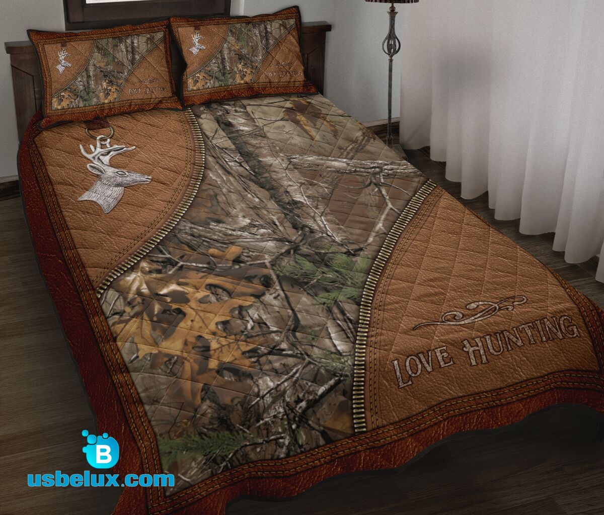 680THHHT – LOVE HUNTING PATTERN QUILT BED SET