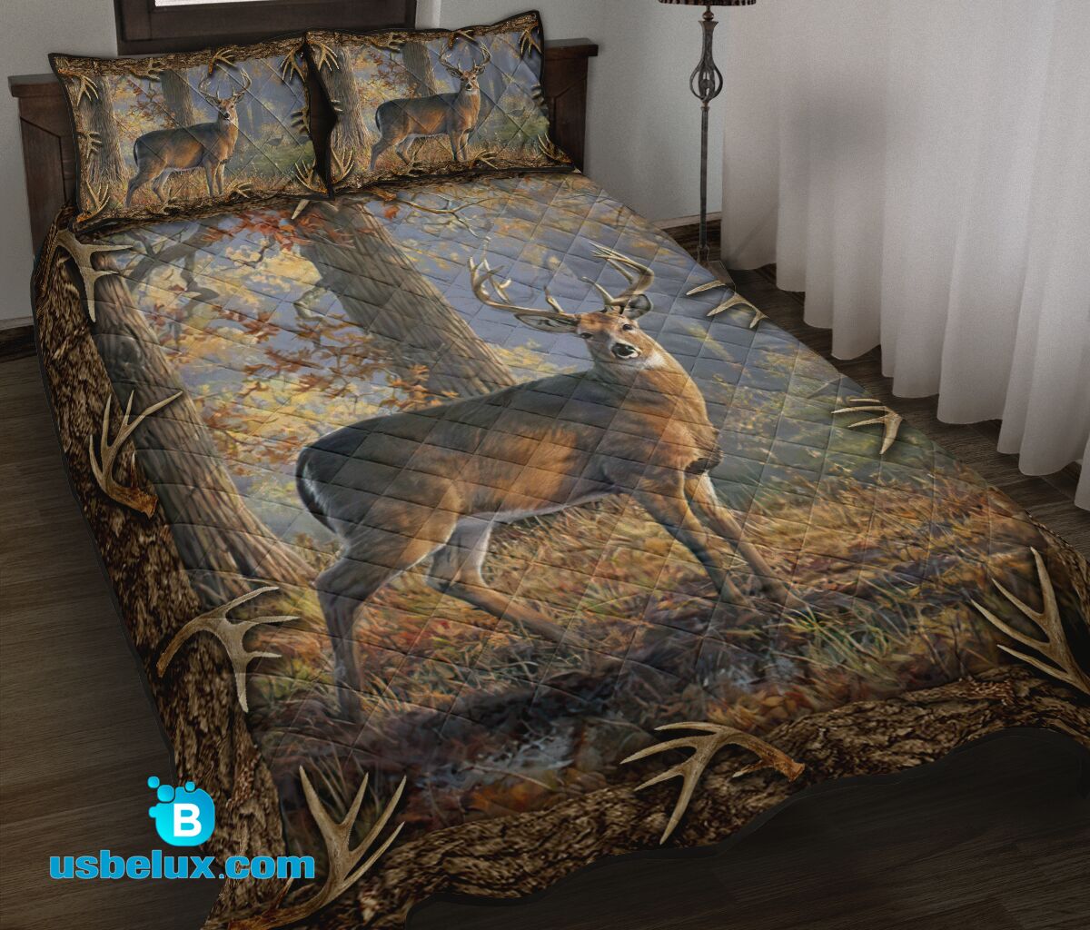 681THHHT – HUNTING LIFE PATTERN QUILT BED SET