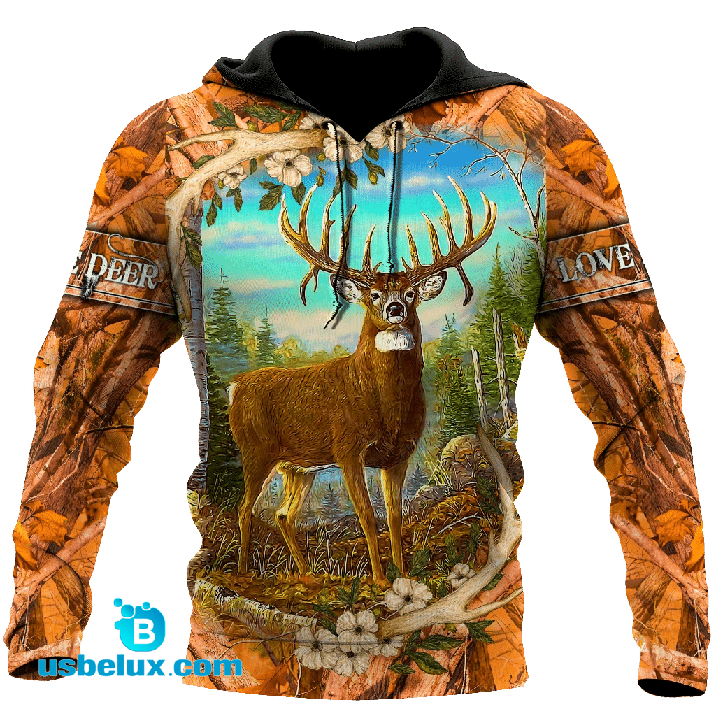 685THHHT – Love Deer Hunting 3D All Over Printed Shirt