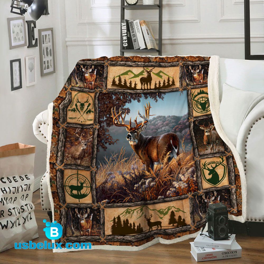 705THHHT – Deer Hunting Sherpa Blanket