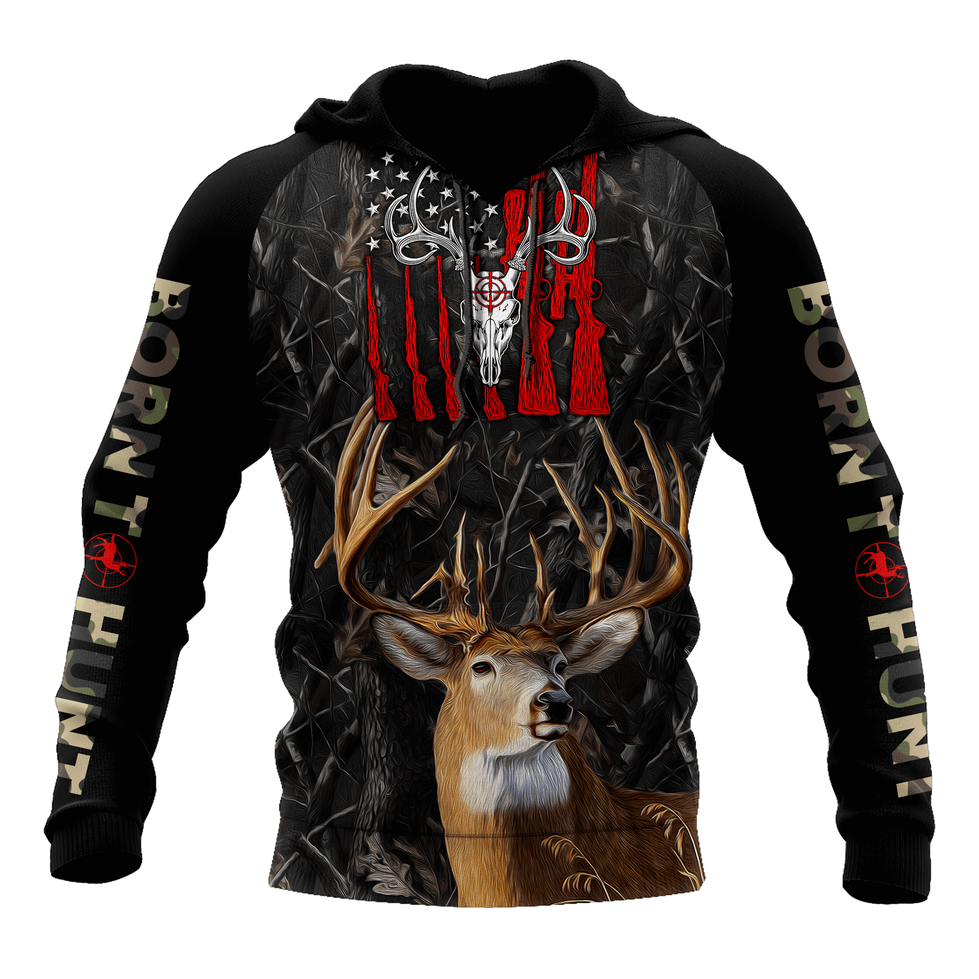 707THHHT – Deer Hunting Red Camo 3D Unisex Shirts