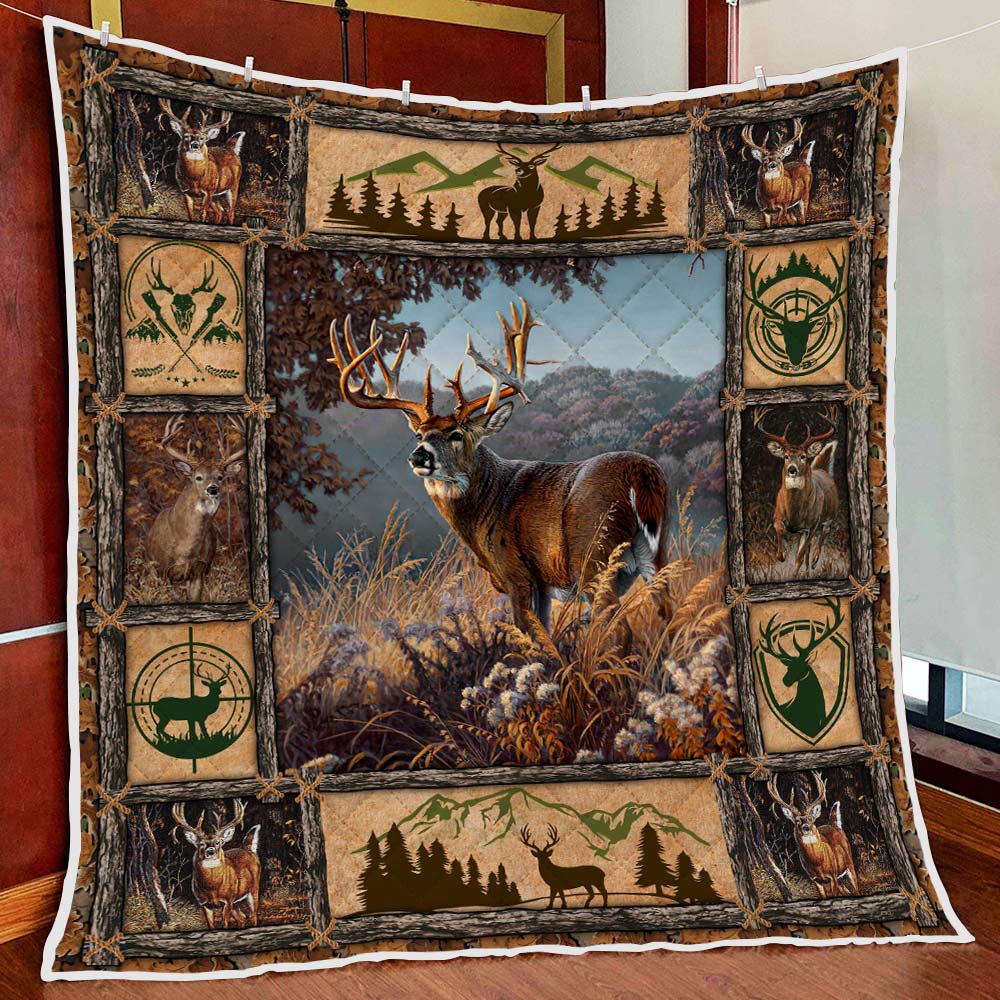 Deer I Love Hunting – Fleece Blanket, Gift For You, Gift For Her, Gift For Him, Gift For Hunting Lover, Sherpa Blanket