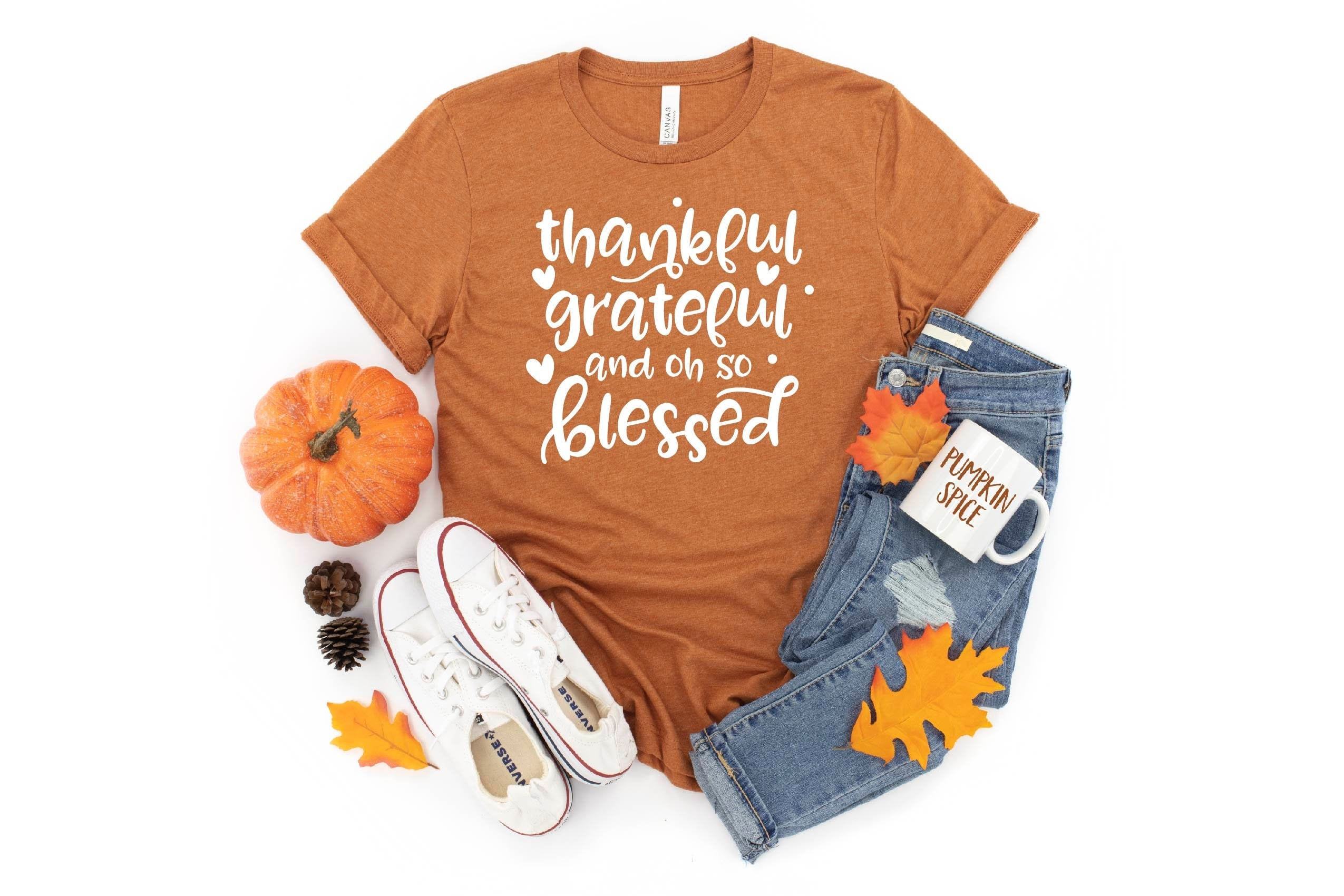 Thankful Grateful And Oh So Blessed Shirt, Blessed Shirt, Thankful Shirt, Blessed Tee, Thanksgiving Shirt, Christian Shirt