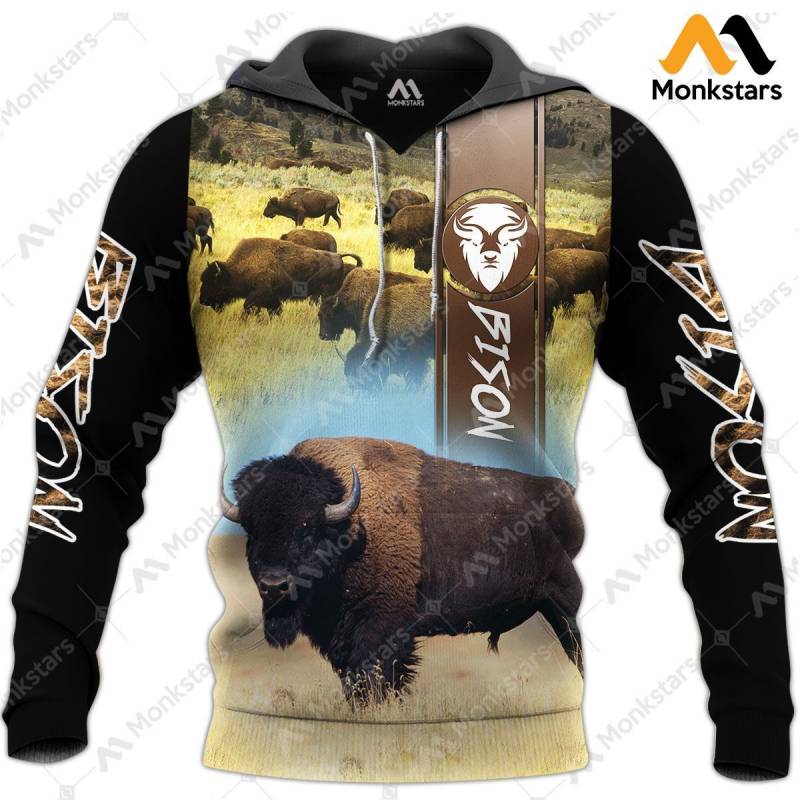 Bison Hunting V4 Hoodie