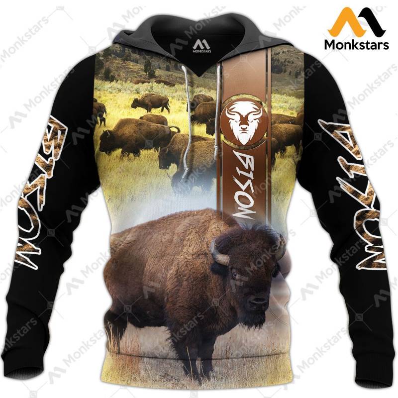 Bison Hunting V10 Hoodie