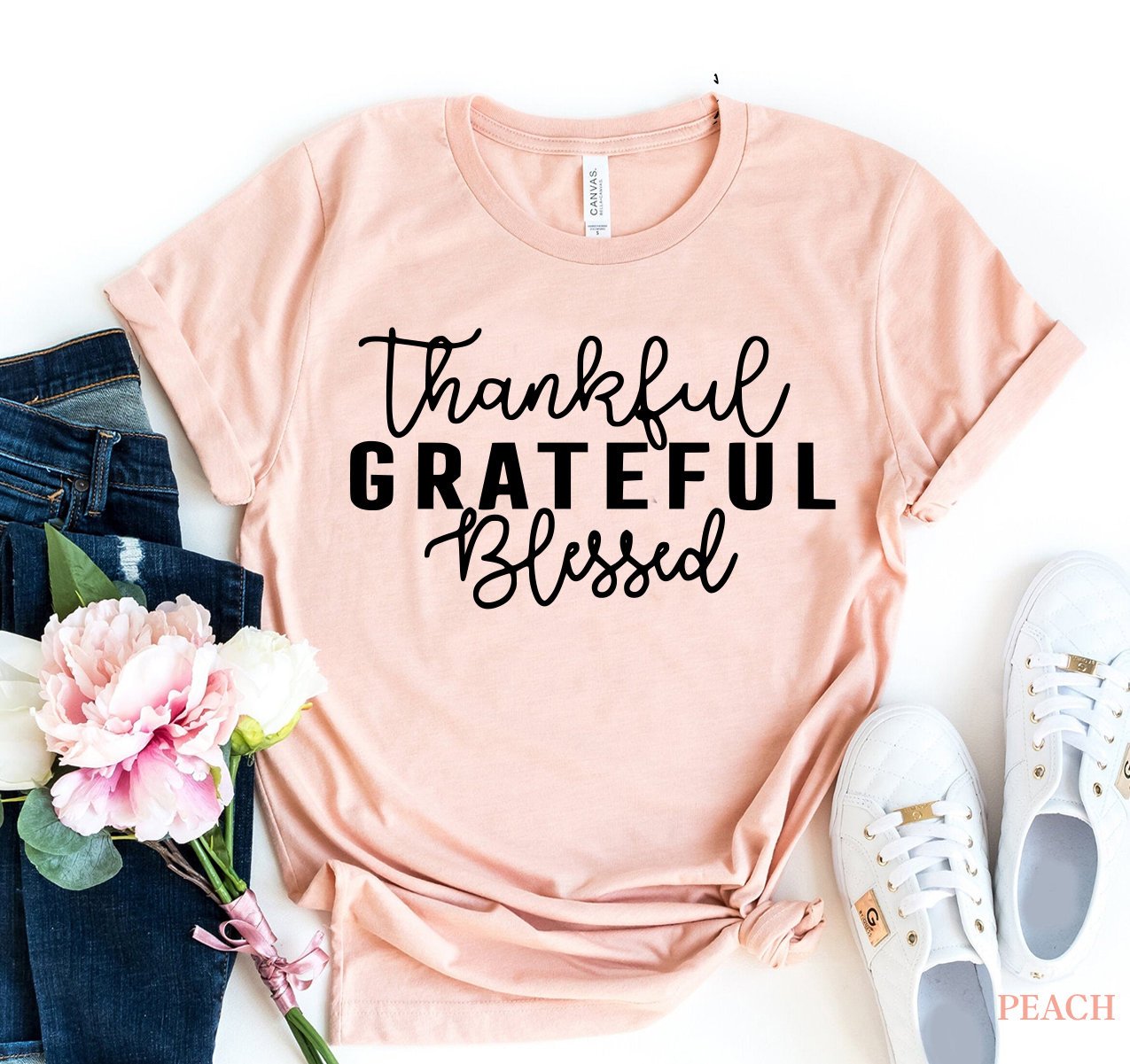 Thankful Grateful Blessed Shirt, Fall Shirt, Thanksgiving Shirt, Thankful Shirt, Grateful Shirt, Cute Fall Shirts, Christian Shirt, Gift