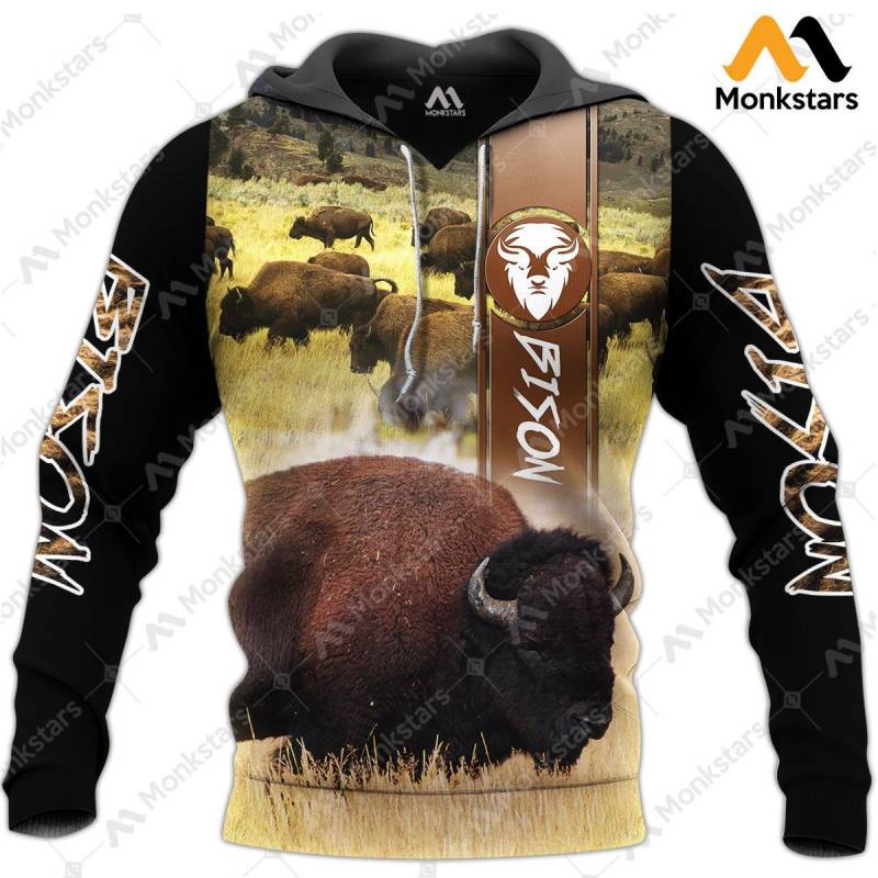 Bison Hunting V12 Hoodie