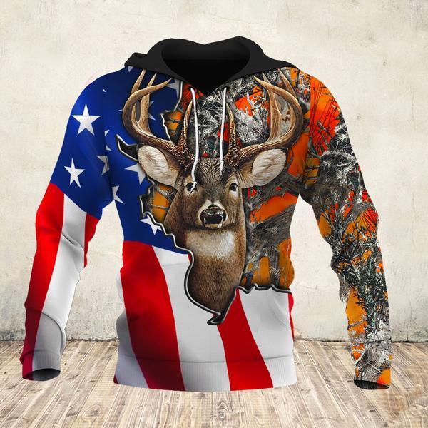 Flag Hunting Crack Orange 3D All Over Print, Unisex 3D Hoodie T Shirt Plus Size S-5Xl