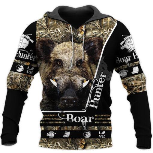 Boar Hunting 3D All Over Print, Unisex 3D Hoodie T Shirt Plus Size S-5Xl