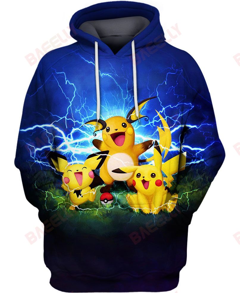 Baeelly?Pokemon Pikachu 3D All Over Printed Clothes – LV440