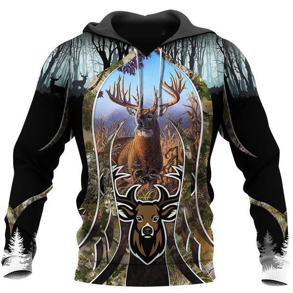 Deer Hunting Loop Huntbeus 3D All Over Print, Unisex 3D Hoodie T Shirt Plus Size S-5Xl