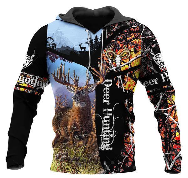 Deer Hunting 3D All Over Print, Unisex 3D Hoodie T Shirt Plus Size S-5Xl