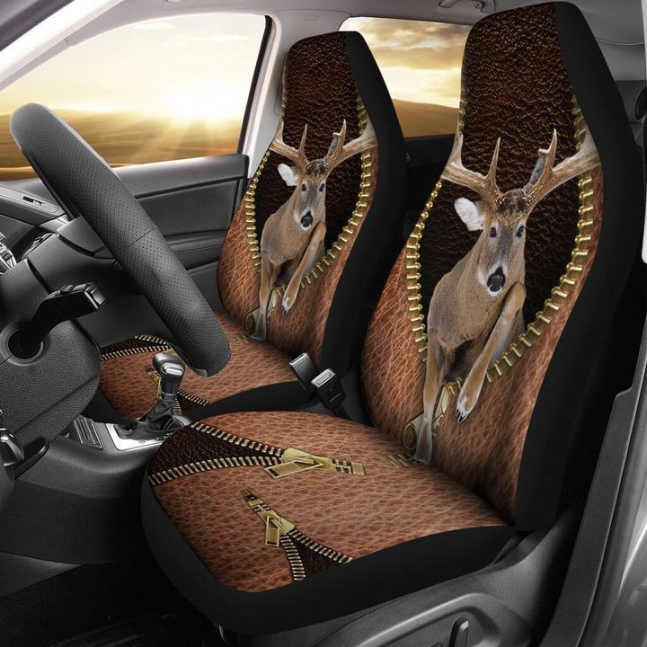 379THHHT-DEER HUNTING ZIP CAR SEAT COVERS