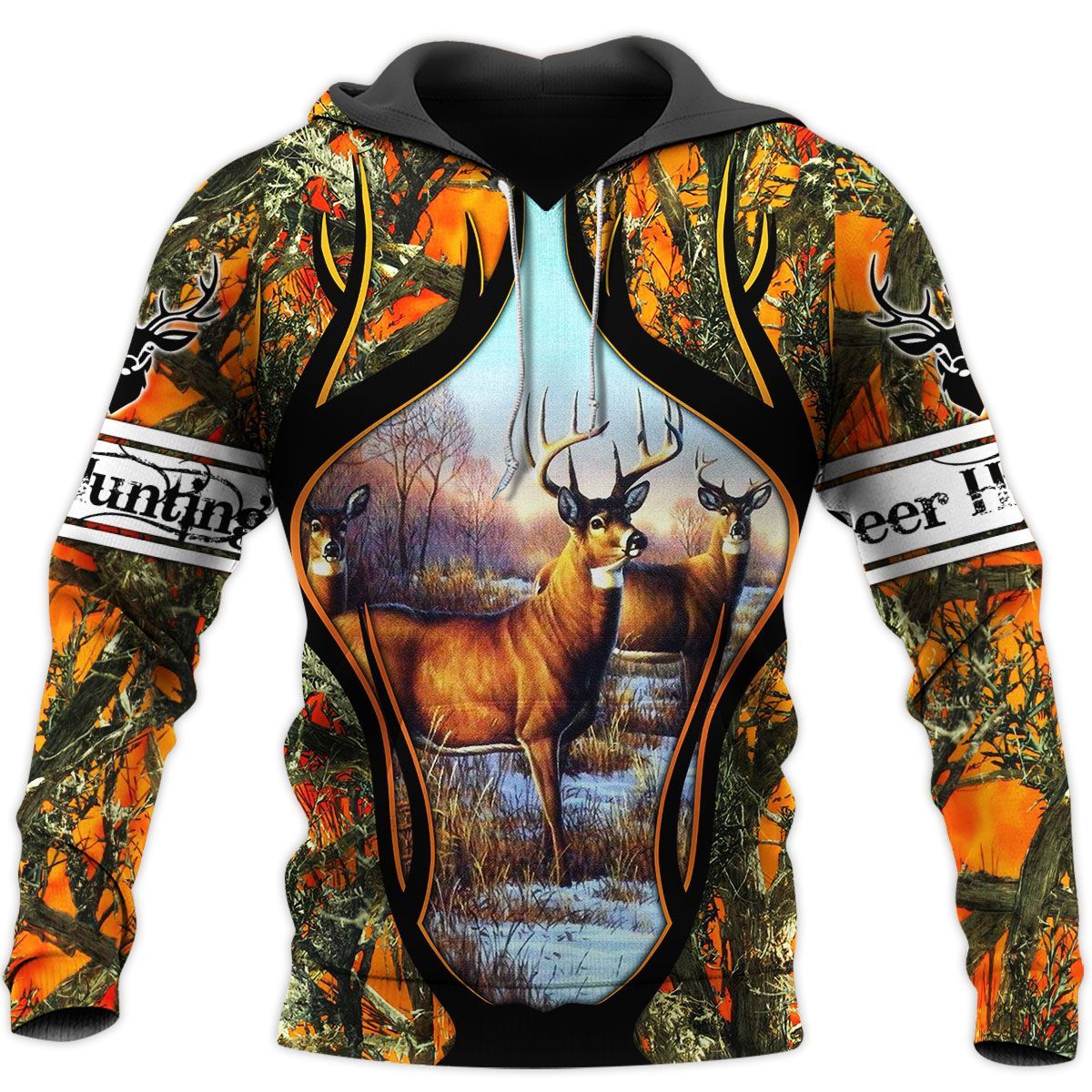 320THHHT-DEER HUNTING CAMO 3D ALL OVER PRINTED SHIRTS