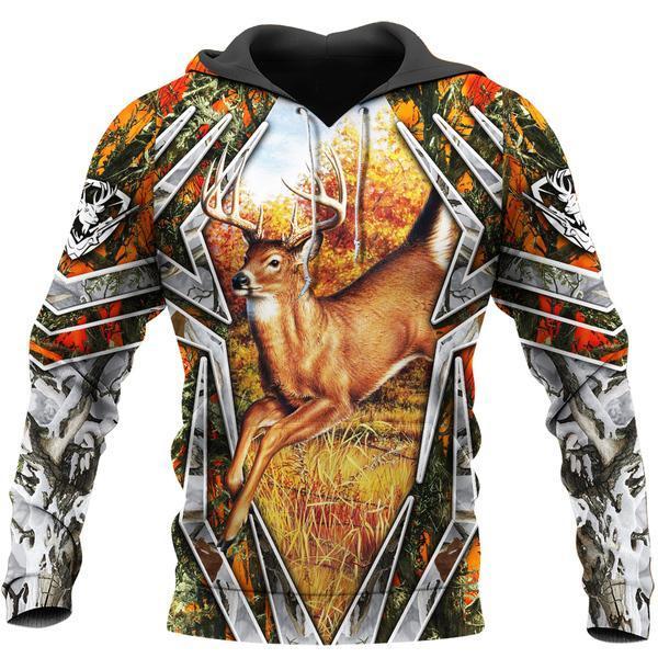 Hunting – Deer Spider 3D All Over Print, Adult Unisex 3D Hoodie T Shirt Plus Size S-5Xl