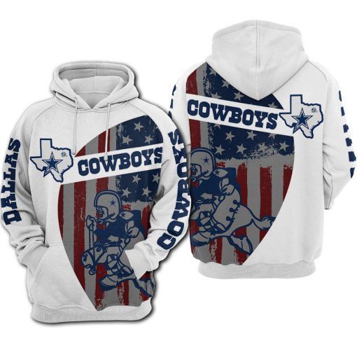 Dallas Cowboys Football Texas State Full Print Hoodie