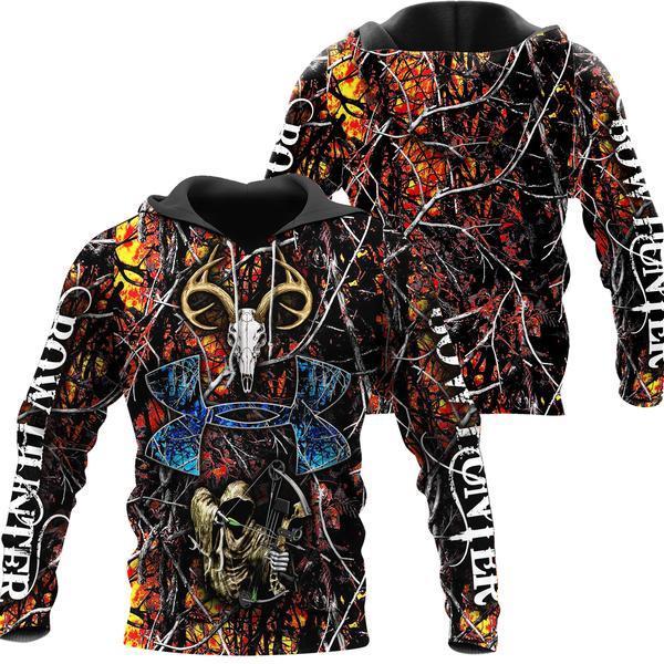 Bow Hunting 3D All Over Print, Adult Unisex 3D Hoodie T Shirt Plus Size S-5Xl