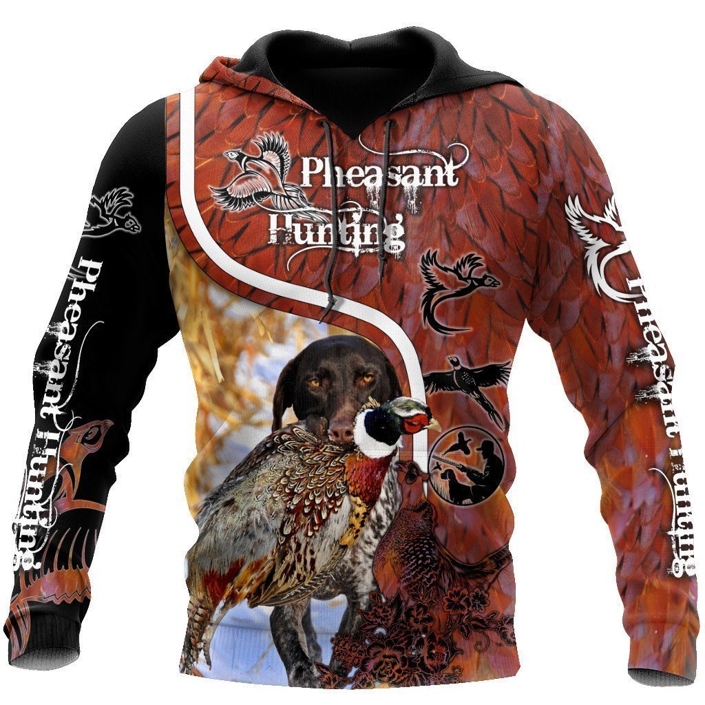 Pheasant Hunting Camo 3D All Over Print, Adult Unisex 3D Hoodie T Shirt Plus Size S-5Xl