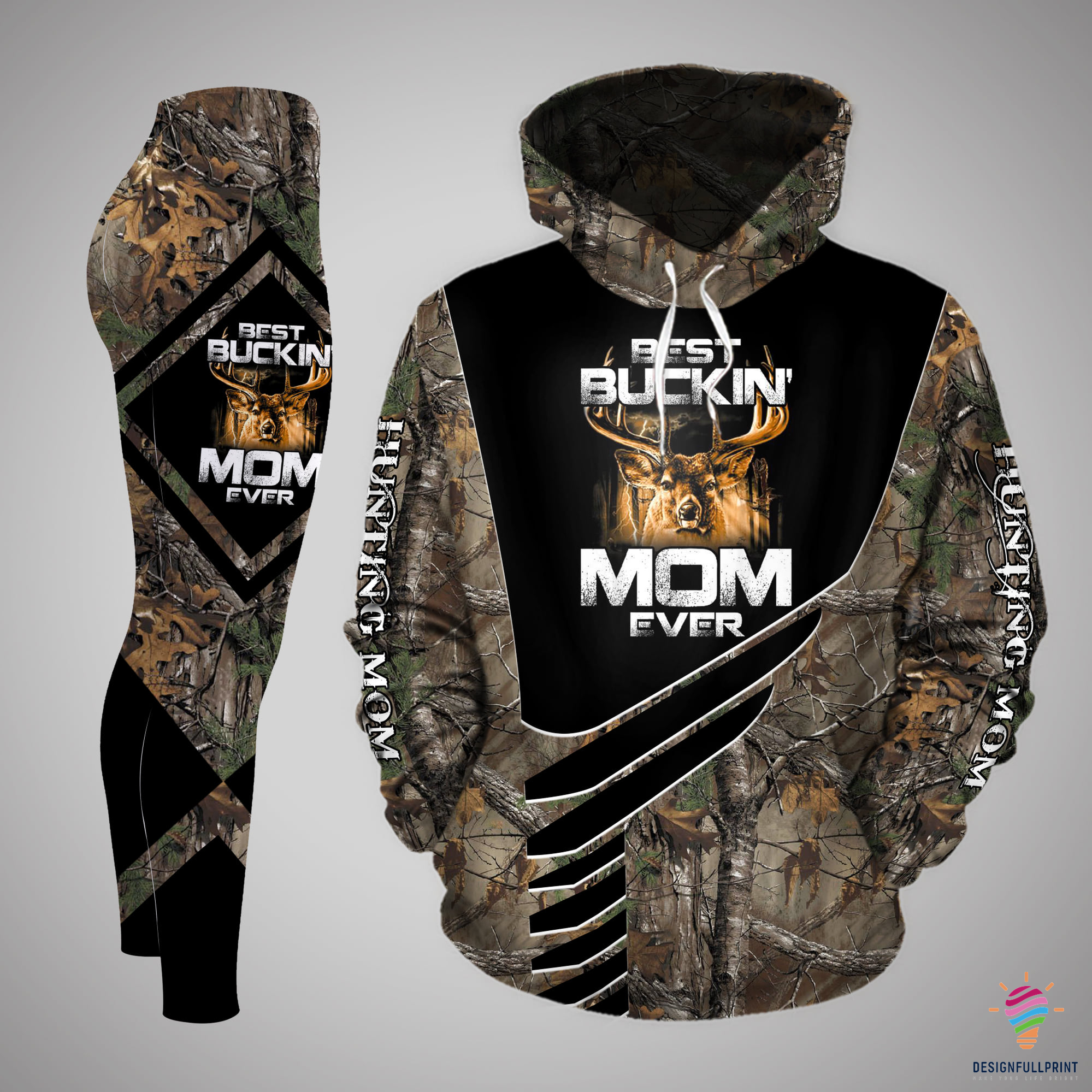 Birthday Gift Idea For Mom Best Bucket Mom Ever Deer Hunting Hoodie And Leggings Set Hg