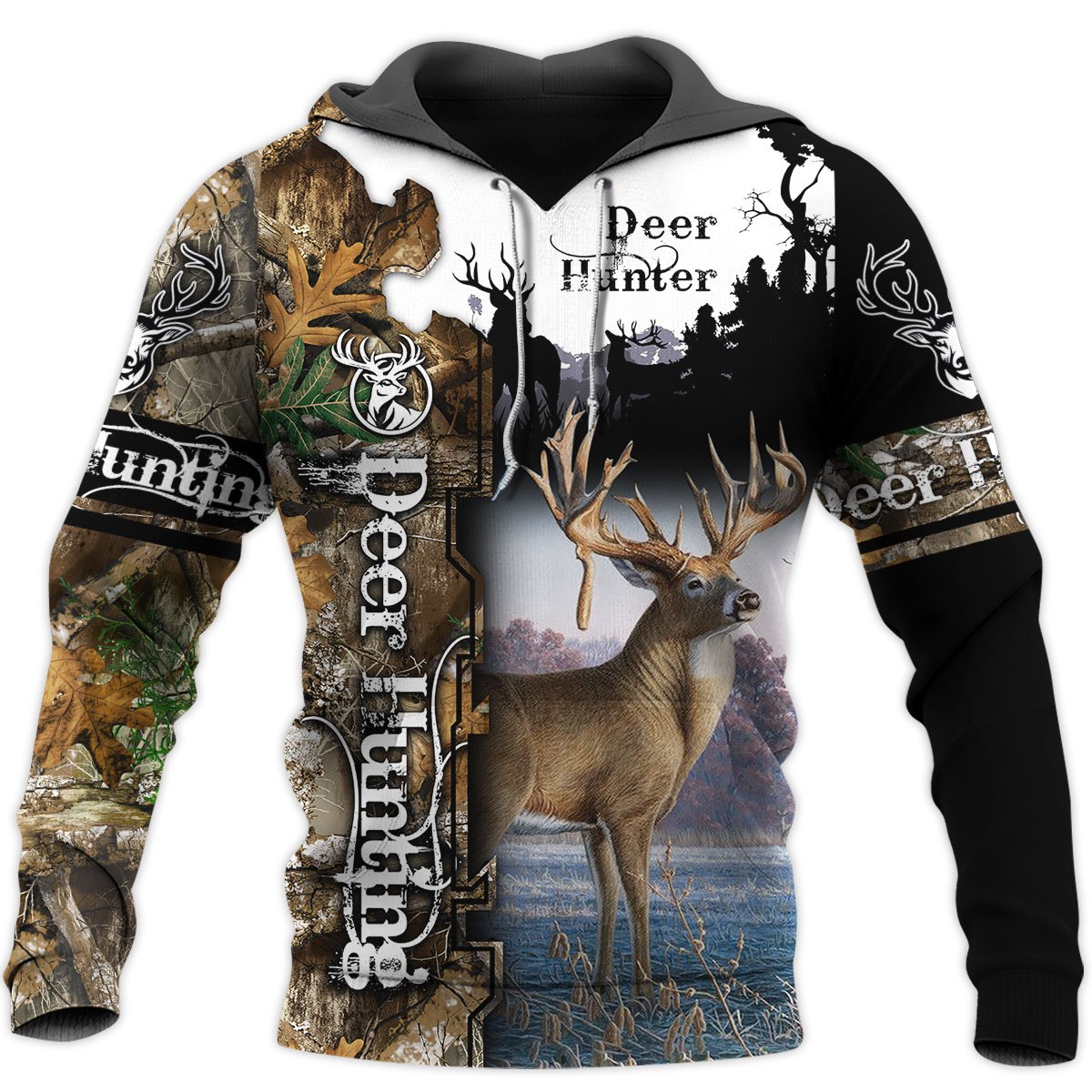 Love Hunting Deer 3D All Over Print, Adult Unisex 3D Hoodie T Shirt Plus Size S-5Xl