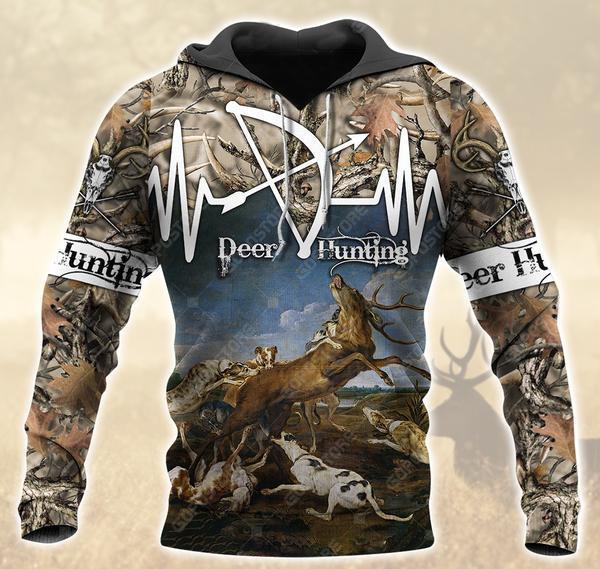 Dog Deer Hunting 3D All Over Print | Unisex | Adult Unisex 3D Hoodie T Shirt Plus Size S-5Xl