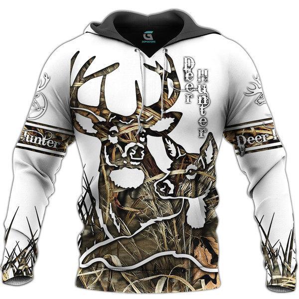 Deer Hunting Couple 3D All Over Print | Unisex | Adult Unisex 3D Hoodie T Shirt Plus Size S-5Xl