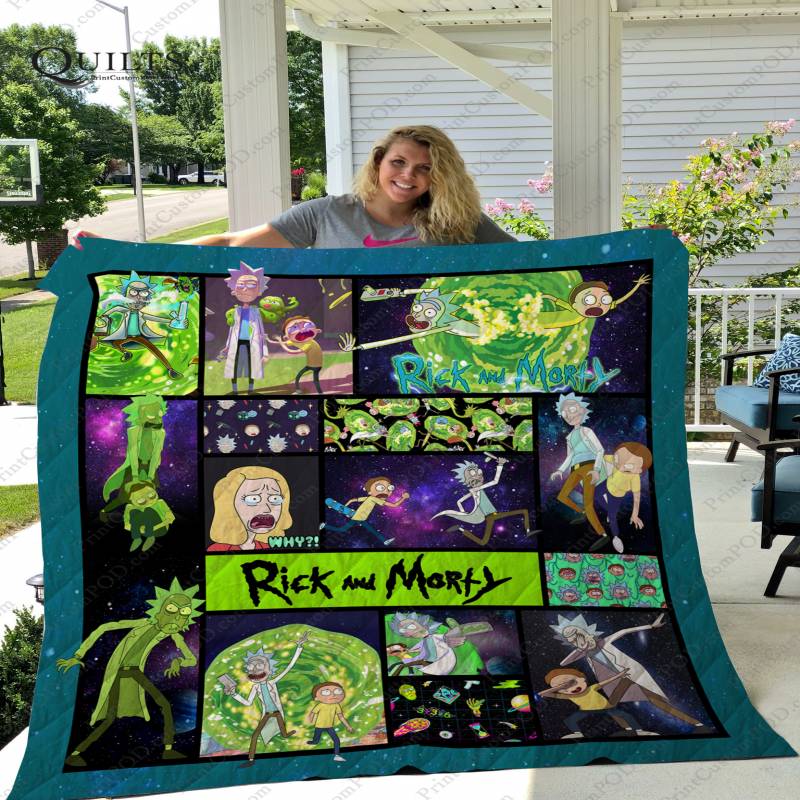 ADU- Rick and Morty 3D Quilt Blanket