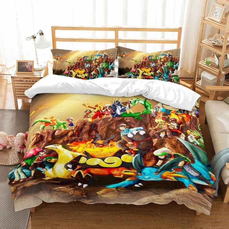 3D Customize Pokemon Et Bedroomet Bed 3D Customize Bedding Set Duvet Cover Set Bedroom Set Bedlinen