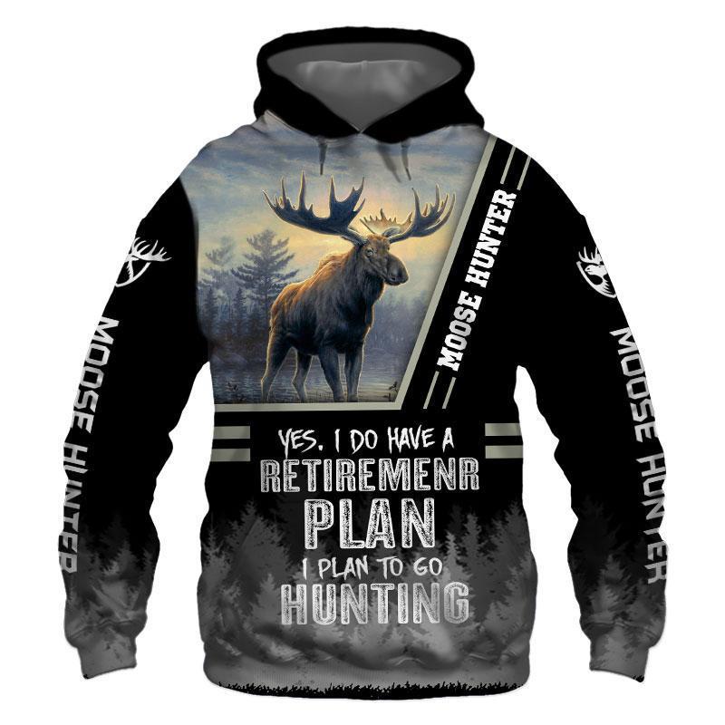 Moose Hunting 3D All Over Print | Unisex | Adult Unisex 3D Hoodie T Shirt Plus Size S-5Xl