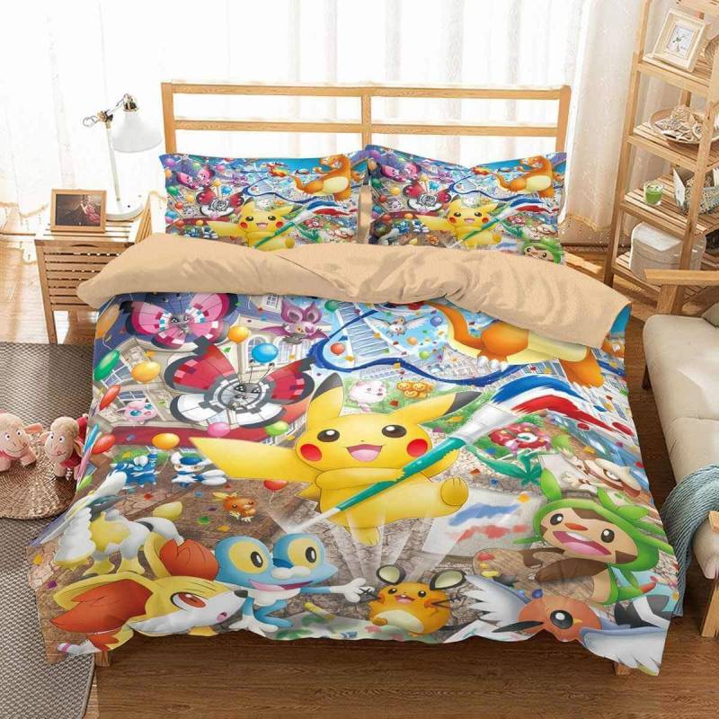 3D Customize Pokemon Go Bedding Set Duvet Cover Set Bedroom Set Bedlinen 5