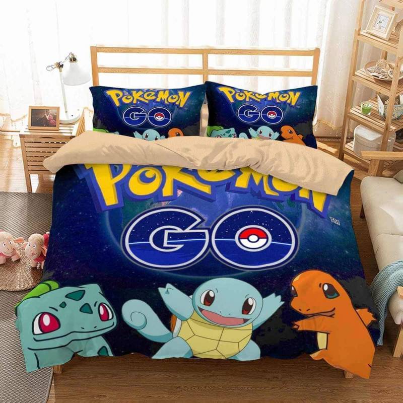 3D Customize Pokemon Go Bedding Set Duvet Cover Set Bedroom Set Bedlinen 4