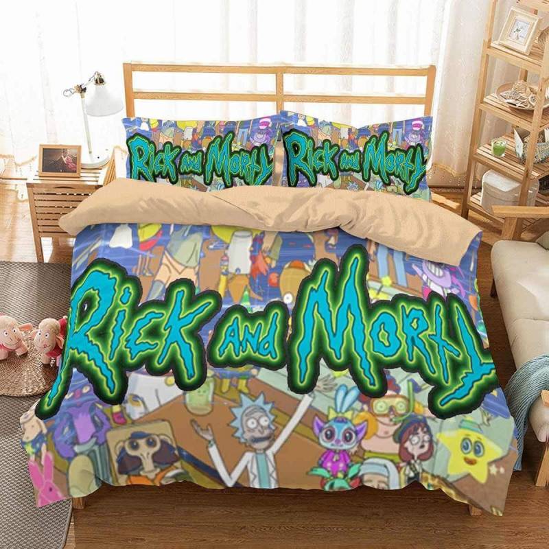 3D Customize Rick And Morty Bedding Set Duvet Cover Set Bedroom Set Bedlinen 4