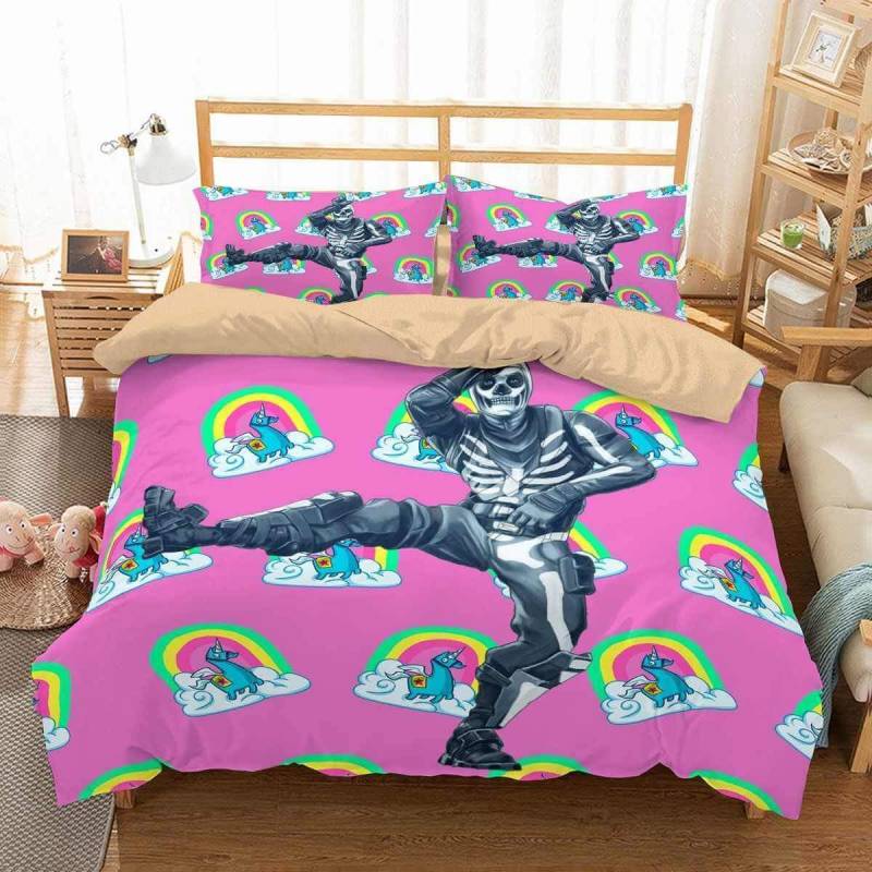 3D Customize Skull Trooper Fortnite Bedding Set Duvet Cover Set Bedroom Set Bedlinen