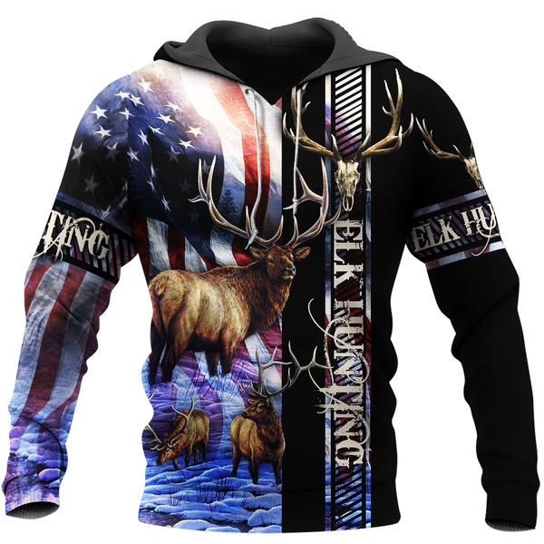 Elk Hunting 3D All Over Print | Unisex | Adult Unisex 3D Hoodie T Shirt Plus Size S-5Xl